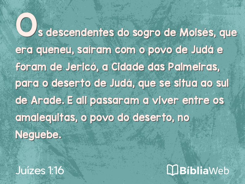 Juízes 1:16 em imagem para compartilhar