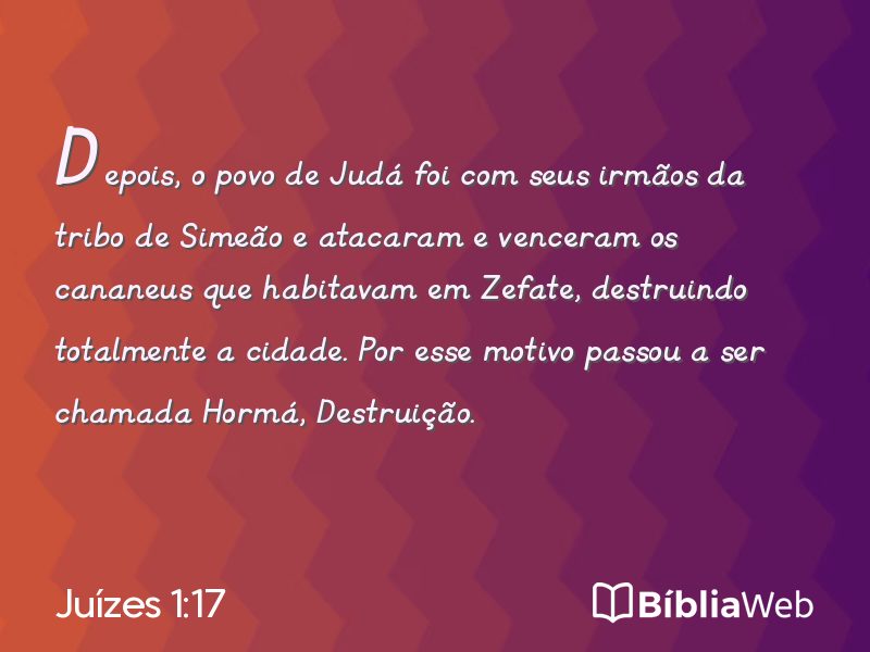 Juízes 1:17 em imagem para compartilhar
