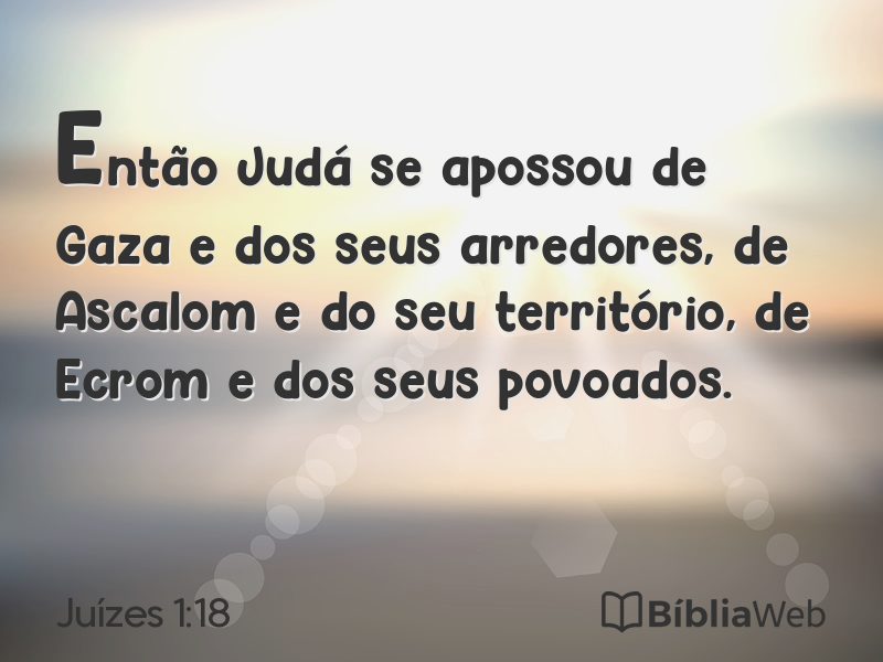 Juízes 1:18 em imagem para compartilhar