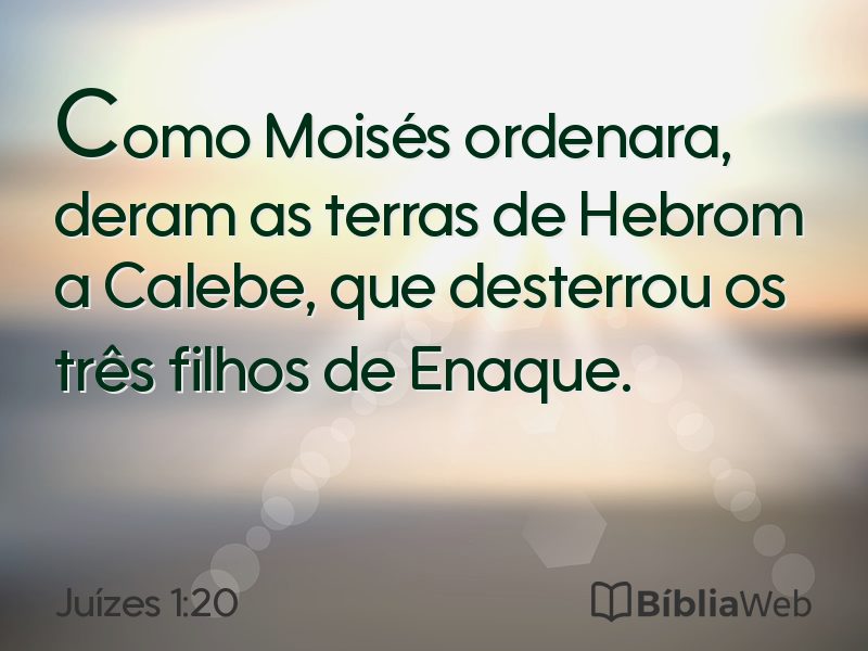 Juízes 1:20 em imagem para compartilhar