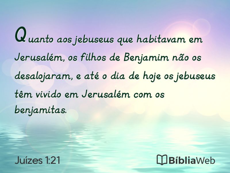 Juízes 1:21 em imagem para compartilhar