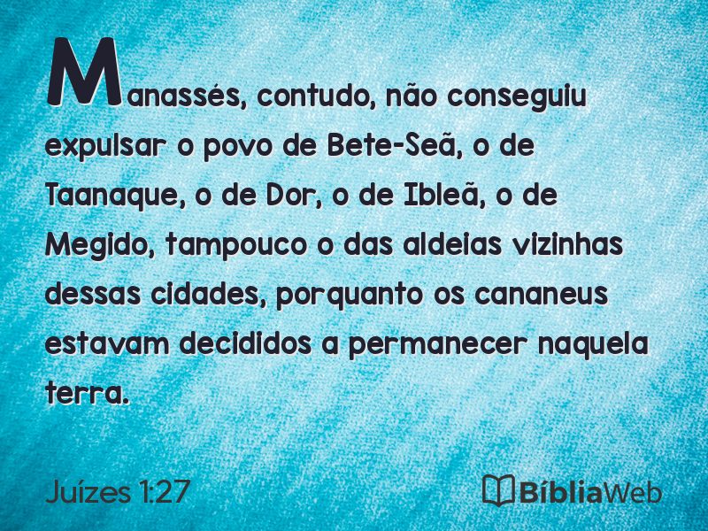 Juízes 1:27 em imagem para compartilhar