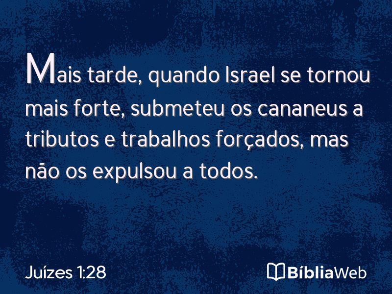 Juízes 1:28 em imagem para compartilhar