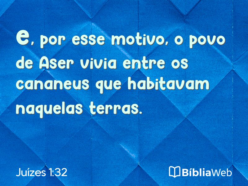 Juízes 1:32 em imagem para compartilhar