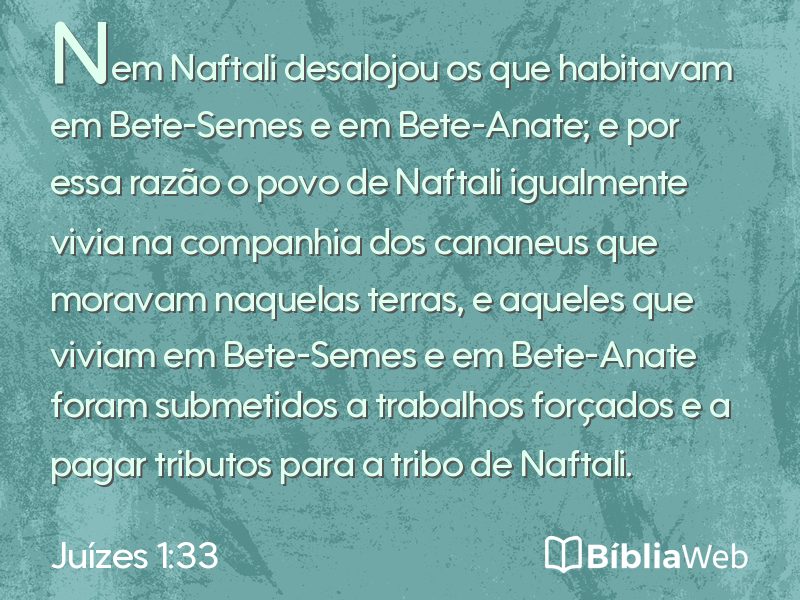 Juízes 1:33 em imagem para compartilhar