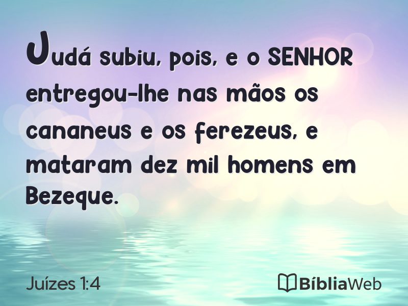 Juízes 1:4 em imagem para compartilhar