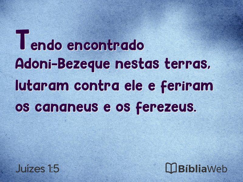 Juízes 1:5 em imagem para compartilhar