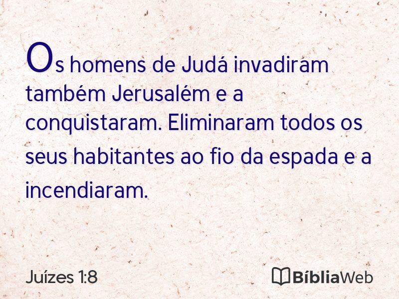 Juízes 1:8 em imagem para compartilhar