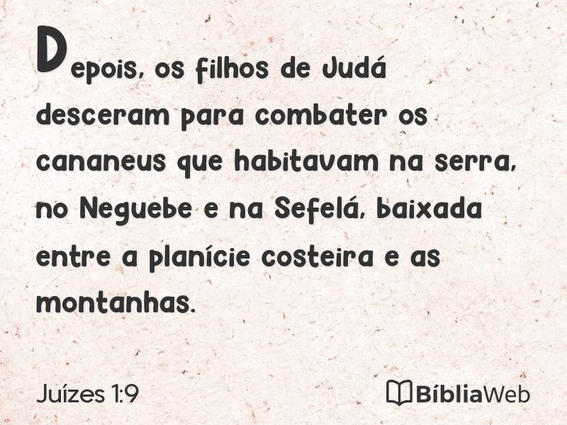 Juízes 1:9 em imagem para compartilhar
