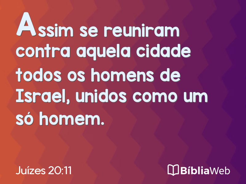 Juízes 20:11 em imagem para compartilhar