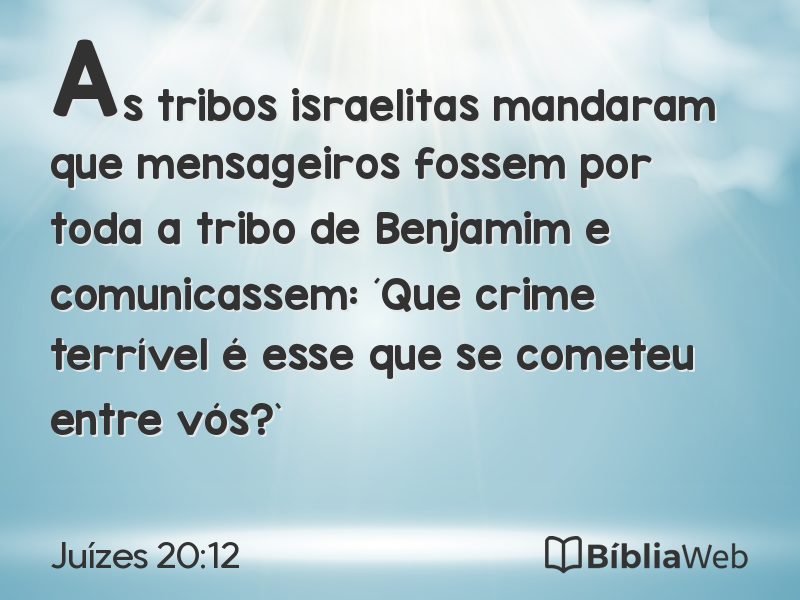 Juízes 20:12 em imagem para compartilhar