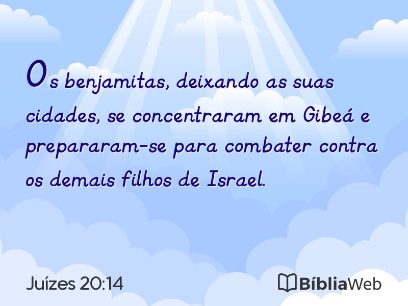 Juízes 20:14 em imagem para compartilhar
