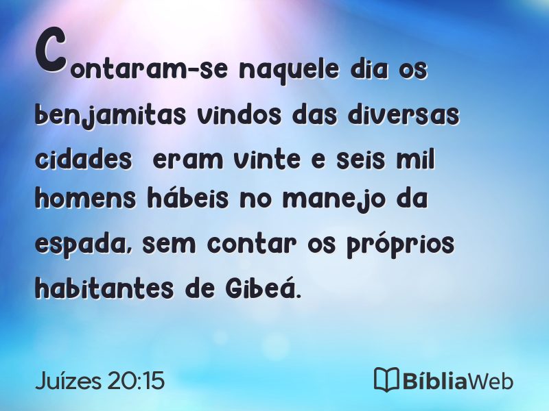 Juízes 20:15 em imagem para compartilhar