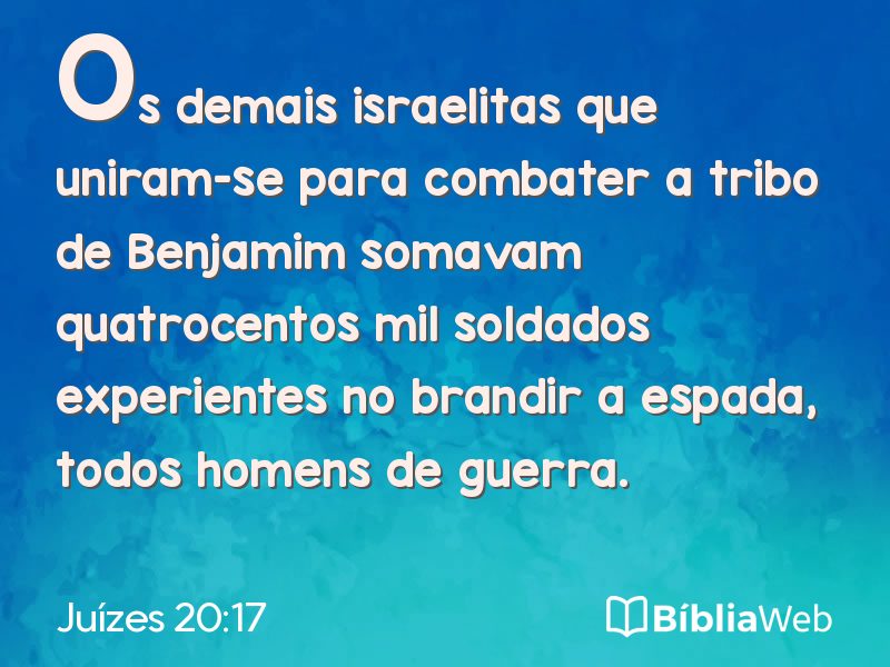 Juízes 20:17 em imagem para compartilhar