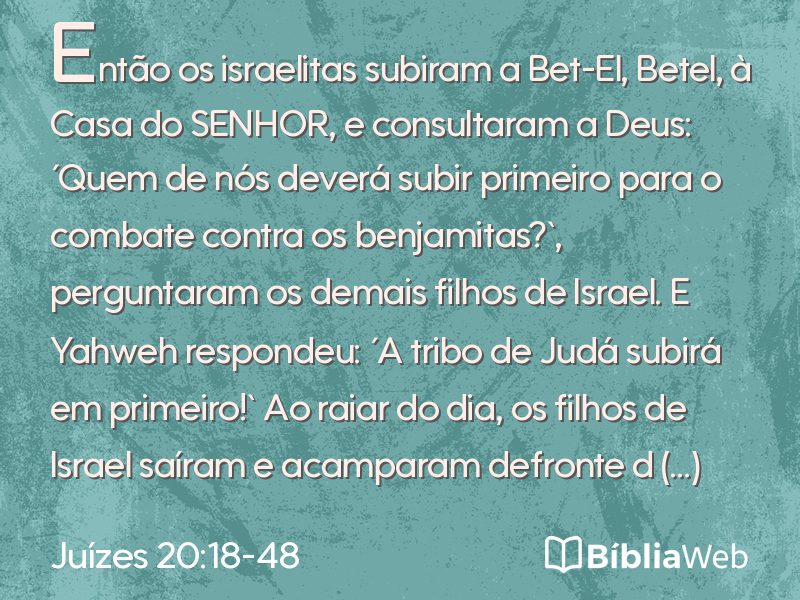 Juízes 20:18-48 em imagem para compartilhar