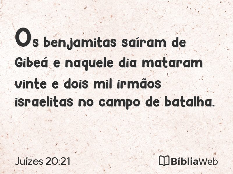 Juízes 20:21 em imagem para compartilhar