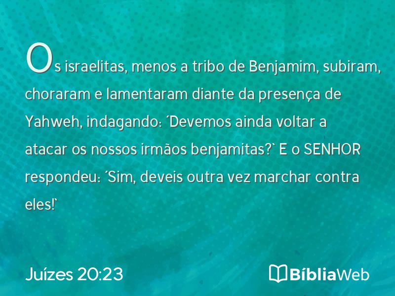 Juízes 20:23 em imagem para compartilhar