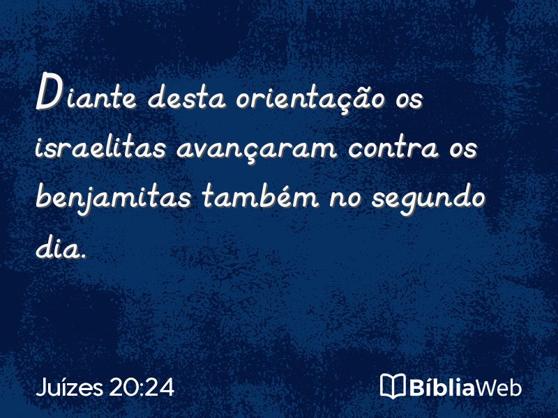 Juízes 20:24 em imagem para compartilhar