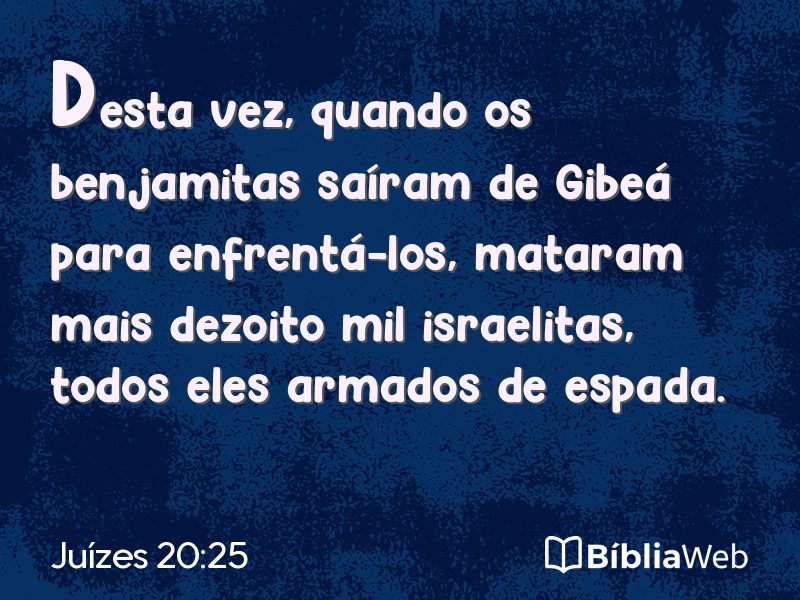 Juízes 20:25 em imagem para compartilhar