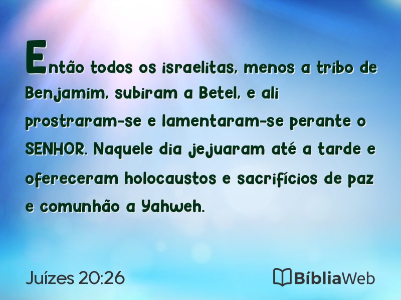 Juízes 20:26 em imagem para compartilhar