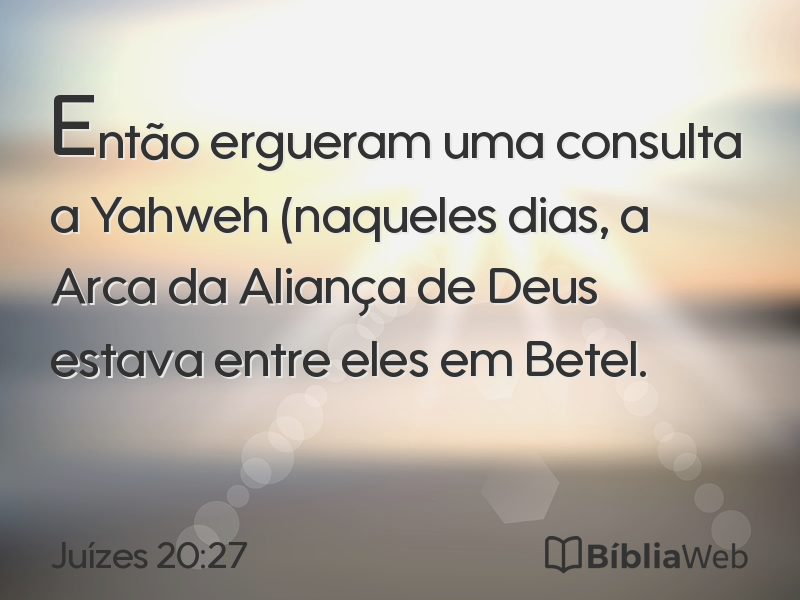 Juízes 20:27 em imagem para compartilhar