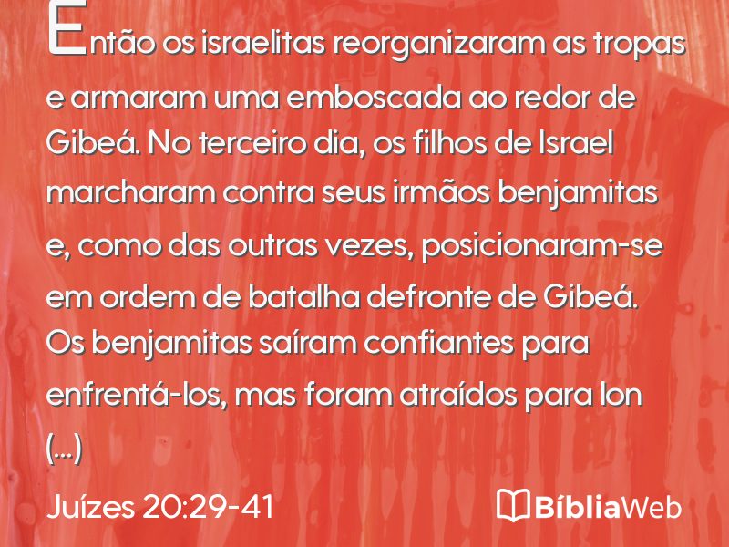 Juízes 20:29-41 em imagem para compartilhar