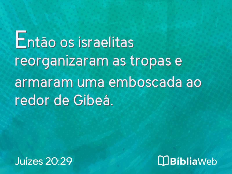 Juízes 20:29 em imagem para compartilhar