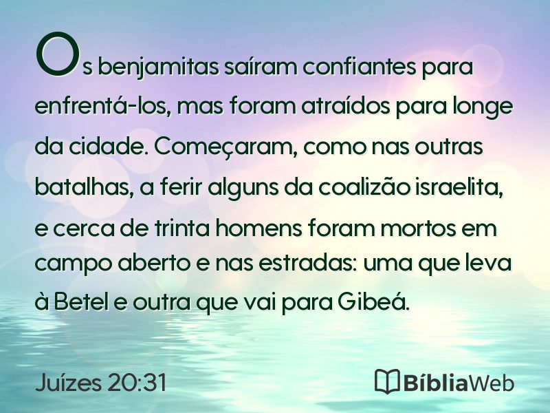Juízes 20:31 em imagem para compartilhar