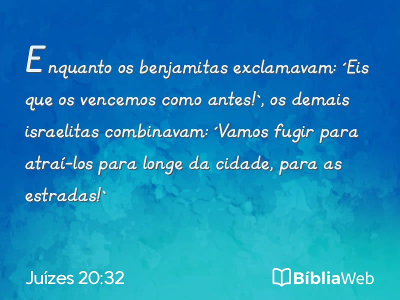 Juízes 20:32 em imagem para compartilhar
