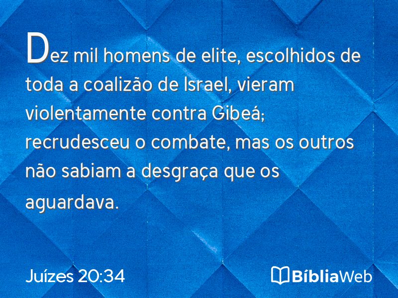 Juízes 20:34 em imagem para compartilhar