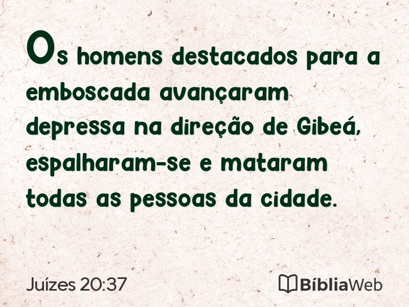 Juízes 20:37 em imagem para compartilhar