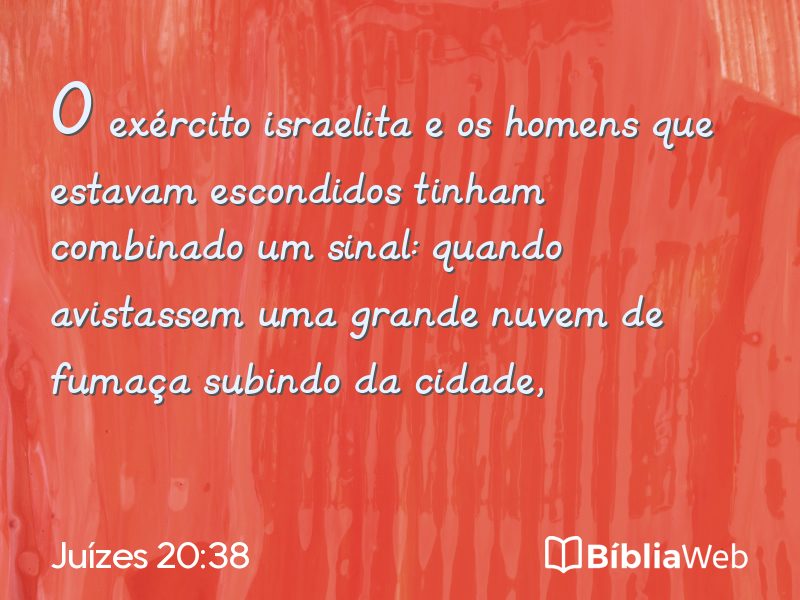 Juízes 20:38 em imagem para compartilhar