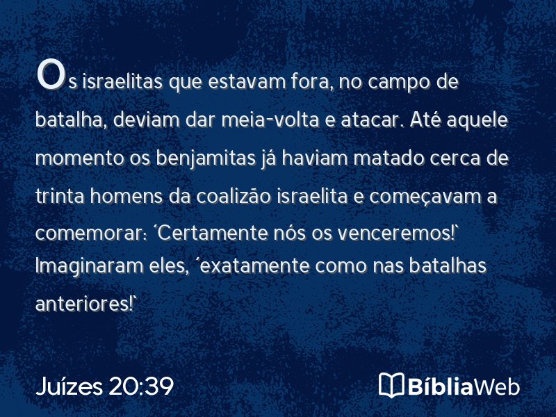 Juízes 20:39 em imagem para compartilhar