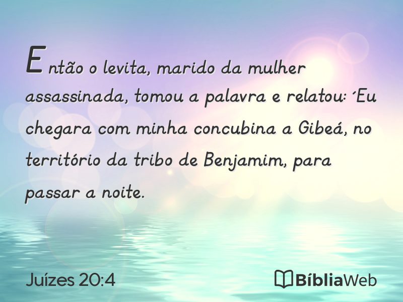 Juízes 20:4 em imagem para compartilhar
