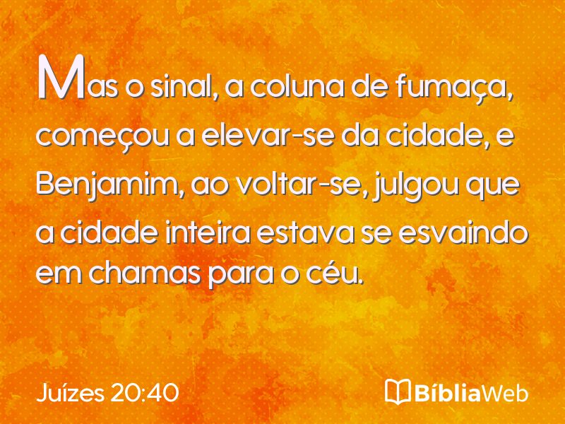 Juízes 20:40 em imagem para compartilhar