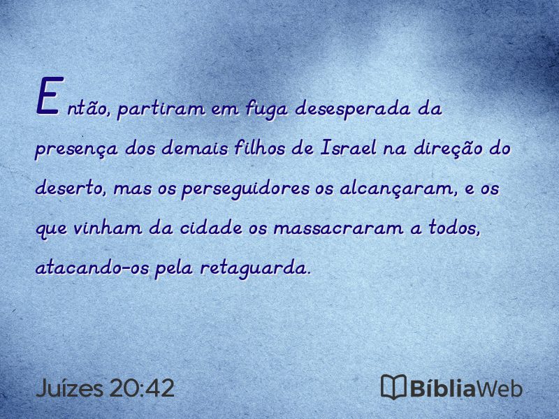 Juízes 20:42 em imagem para compartilhar
