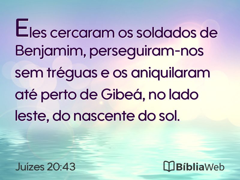 Juízes 20:43 em imagem para compartilhar