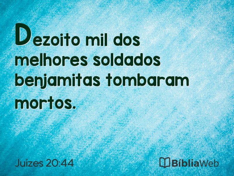 Juízes 20:44 em imagem para compartilhar