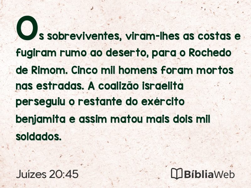 Juízes 20:45 em imagem para compartilhar