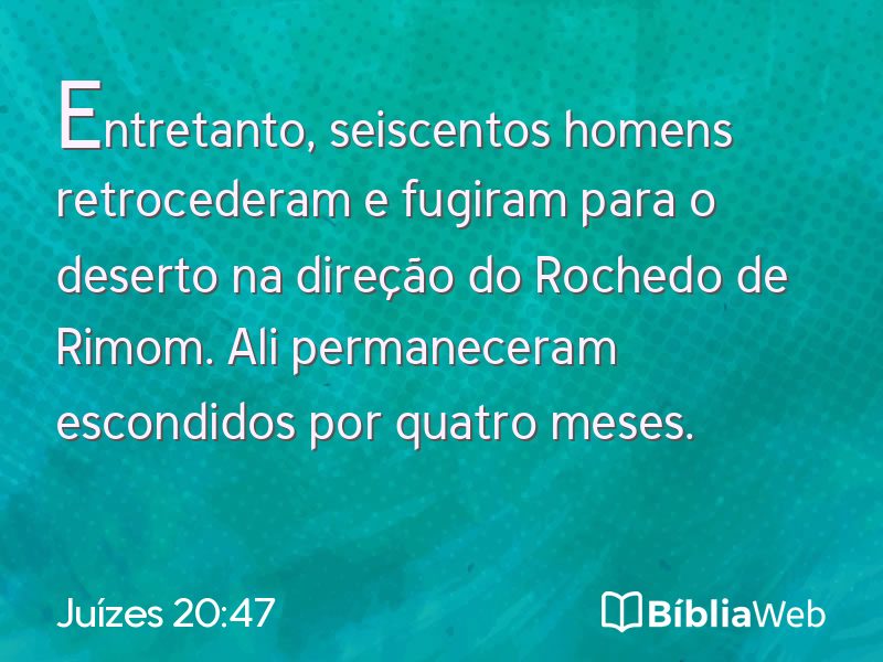 Juízes 20:47 em imagem para compartilhar