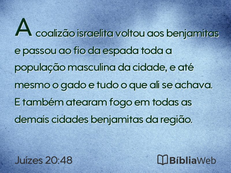 Juízes 20:48 em imagem para compartilhar