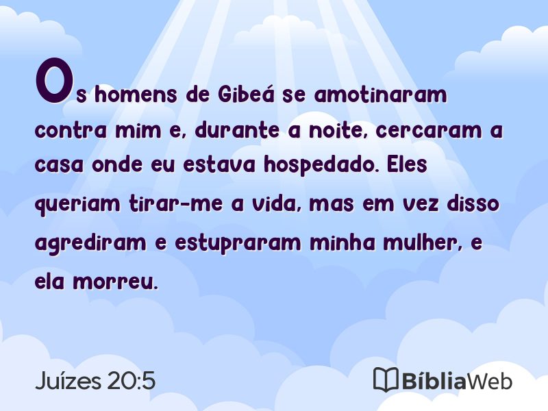Juízes 20:5 em imagem para compartilhar