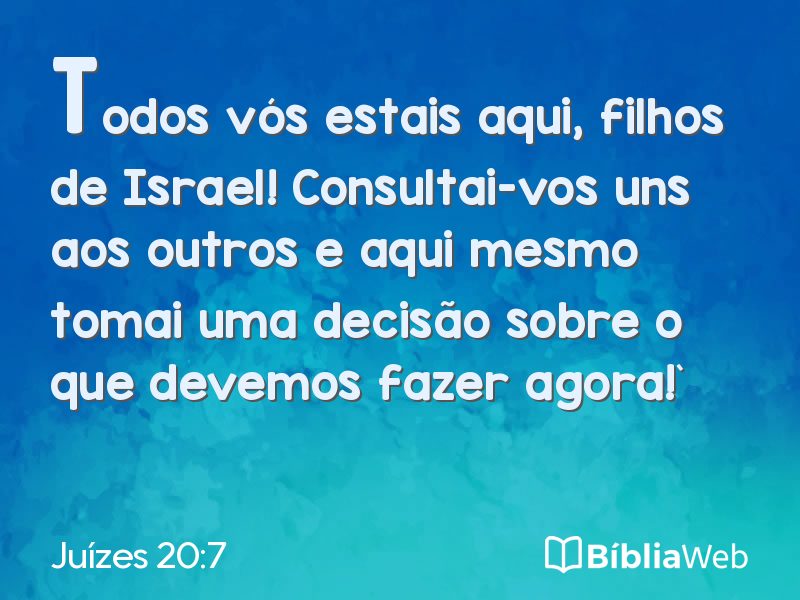 Juízes 20:7 em imagem para compartilhar
