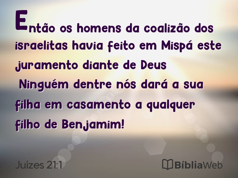 Juízes 21:1 em imagem para compartilhar
