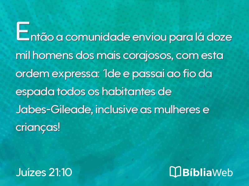 Juízes 21:10 em imagem para compartilhar