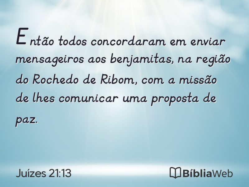 Juízes 21:13 em imagem para compartilhar