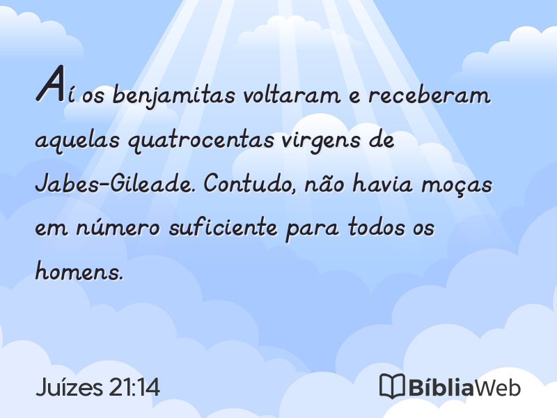 Juízes 21:14 em imagem para compartilhar