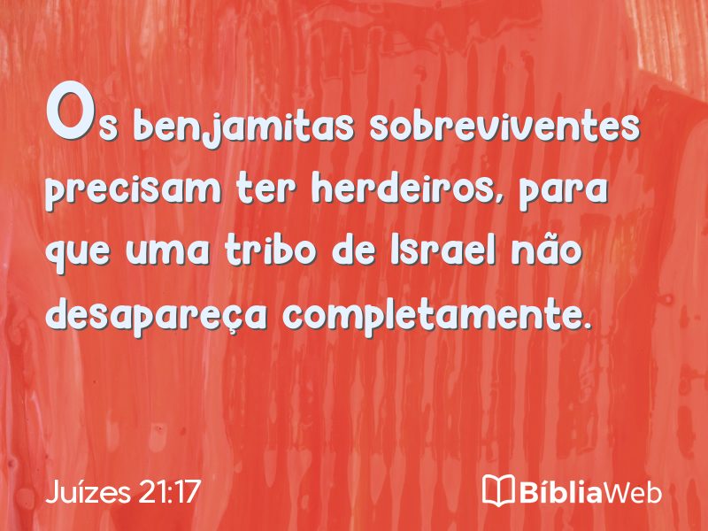 Juízes 21:17 em imagem para compartilhar