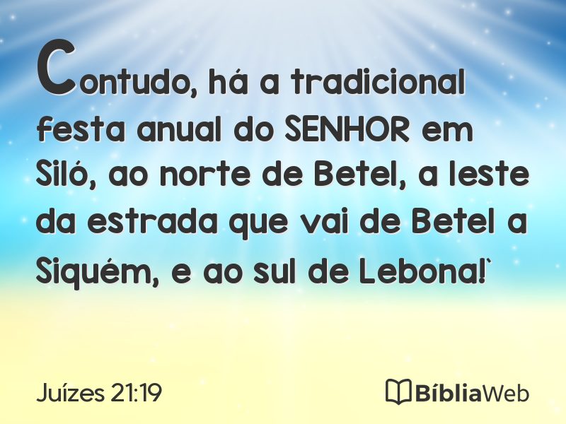 Juízes 21:19 em imagem para compartilhar