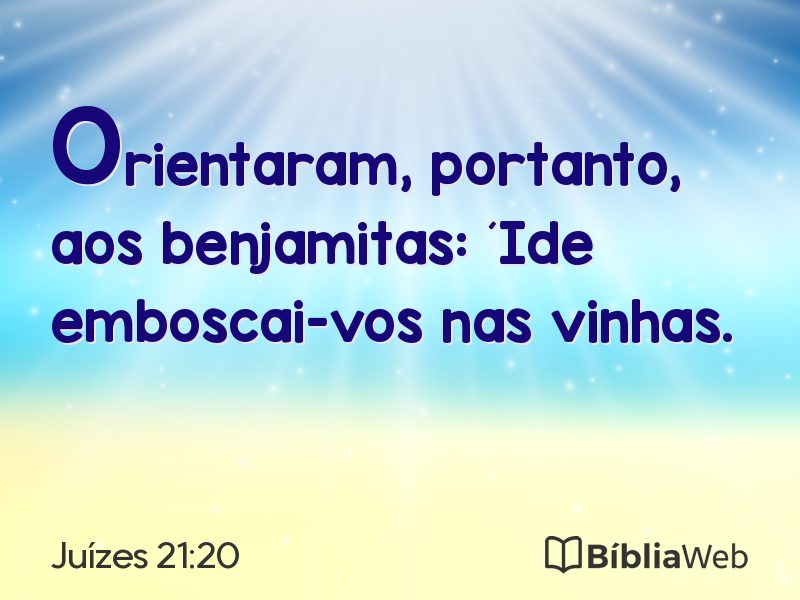 Juízes 21:20 em imagem para compartilhar